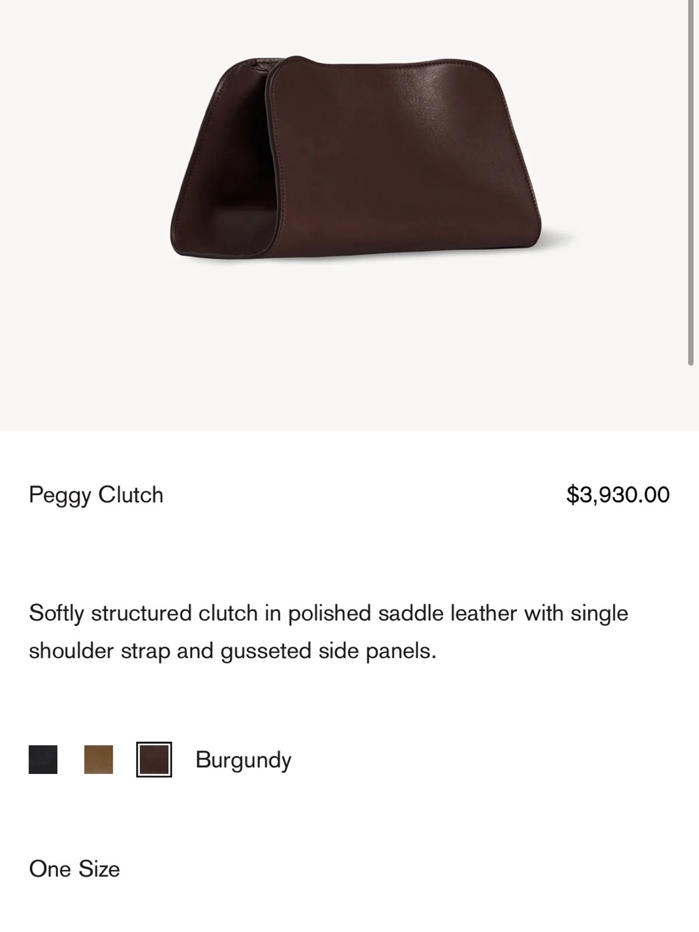 The Row Peggy Brown Leather Clutch - Inspired - Picture 5 of 13
